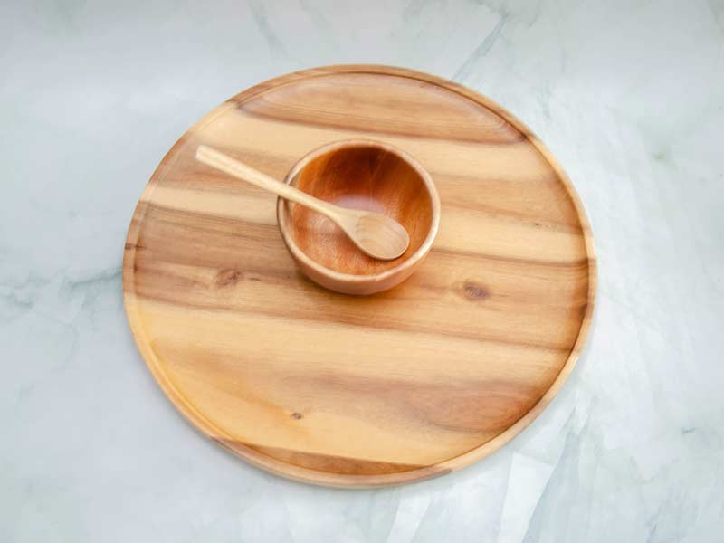 Khay tròn 30cm – Acacia 4