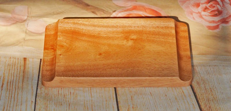 Khay chữ nhật 13x22cm 23 khay gỗ có thiết kế tay cầm 4