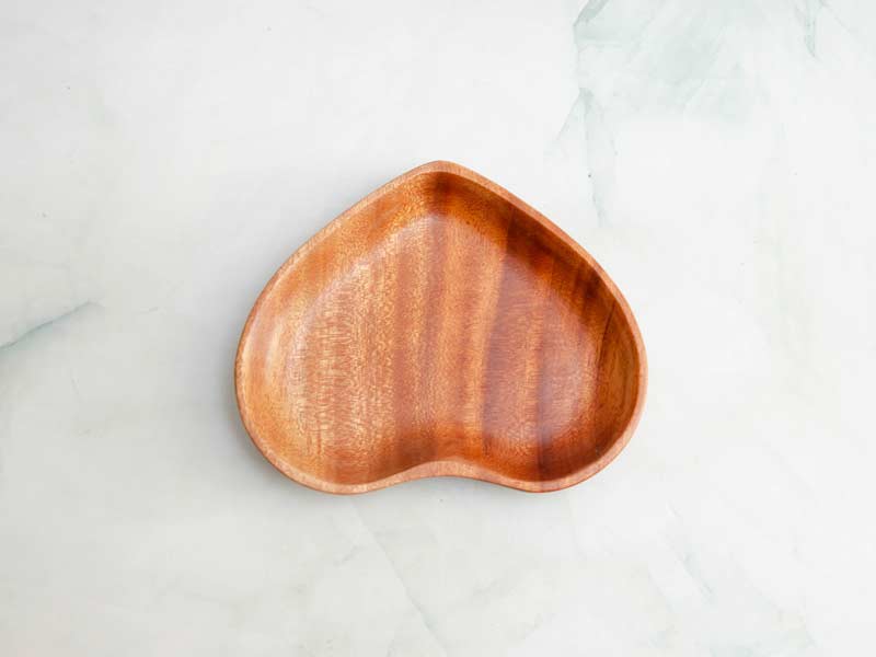 Dĩa trái tim 10.5×13.5cm – Nâu 1