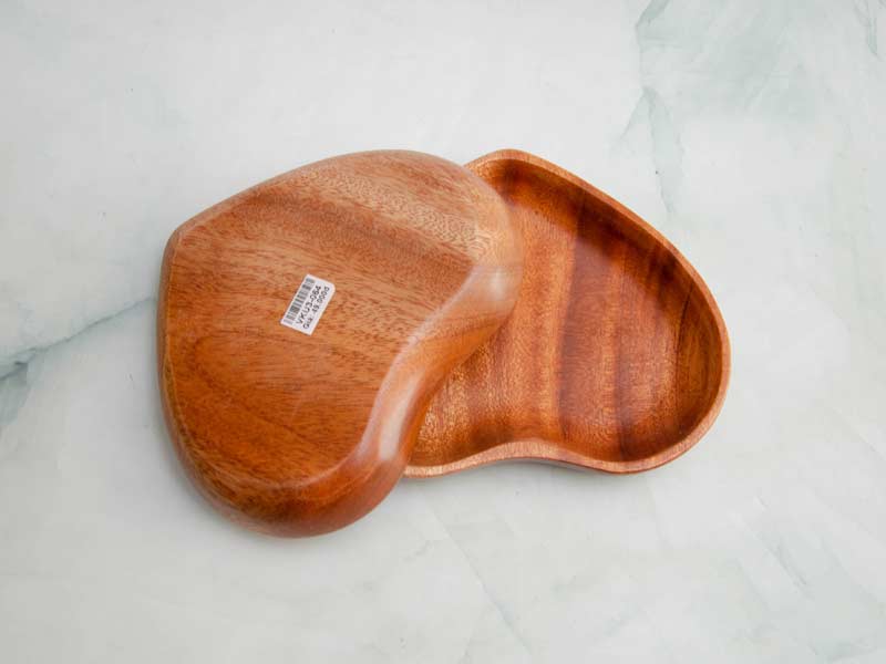 Dĩa trái tim 10.5×13.5cm – Nâu 2