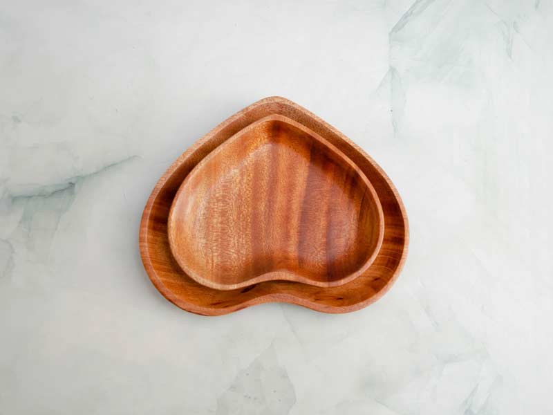 Dĩa trái tim 10.5×13.5cm – Nâu 4