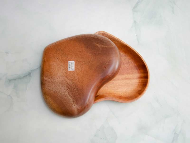 Dĩa trái tim 16x17cm – Nâu 1