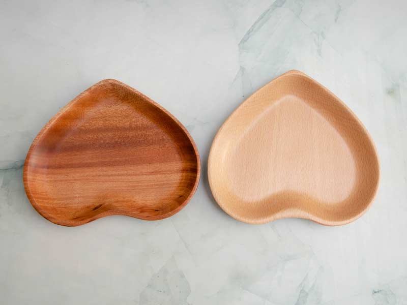 Dĩa trái tim 16x17cm – Nâu 3