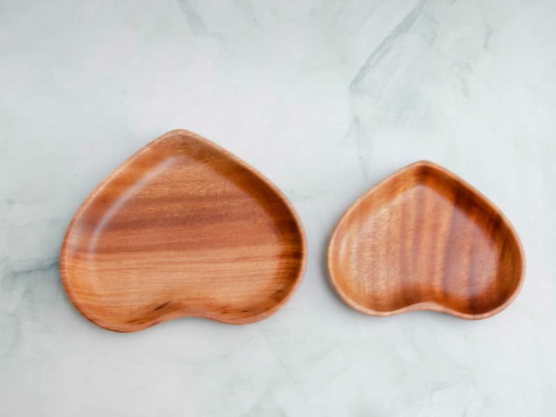 Dĩa trái tim 16x17cm – Nâu 6