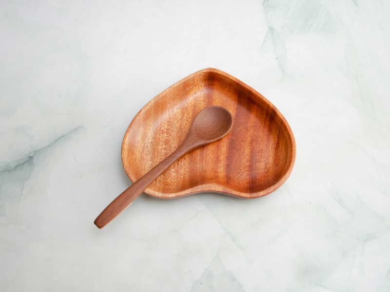 Dĩa trái tim 16x17cm – Nâu 7