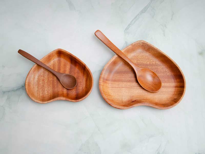 Dĩa trái tim 16x17cm – Nâu 9