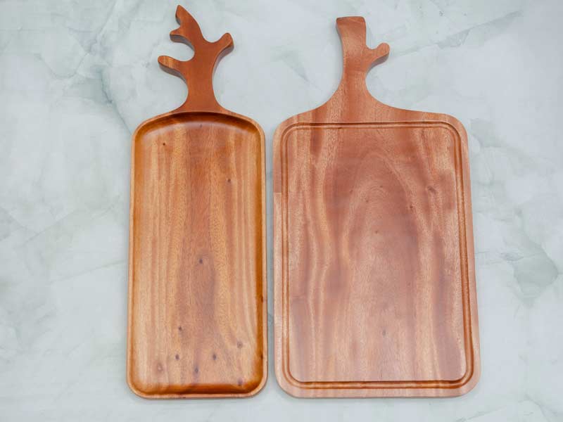 thớt tay cầm hình cành cây 