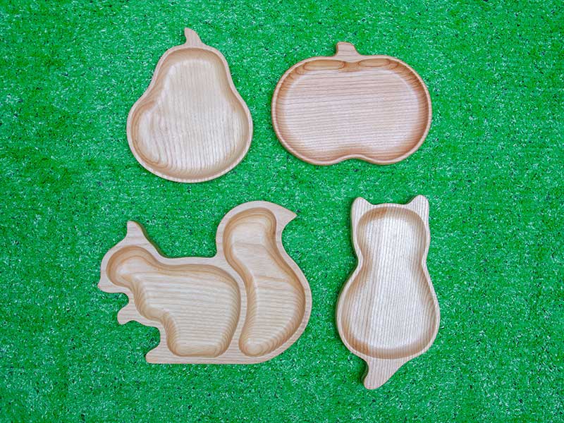 khay gỗ hình mèo