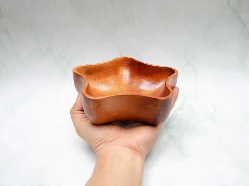 Tô gỗ hình sao 15x4.5cm || VKU2-T028 43 Tô Hình Sao 15x4.5cm 16