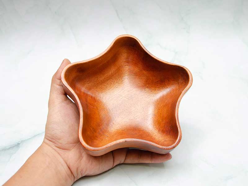 Tô gỗ hình sao 15x4.5cm || VKU2-T028 44 Tô Hình Sao 15x4.5cm 17