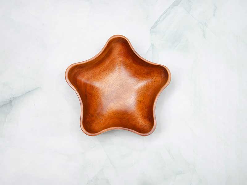 Tô gỗ hình sao 15x4.5cm || VKU2-T028 47 Tô Hình Sao 15x4.5cm 21