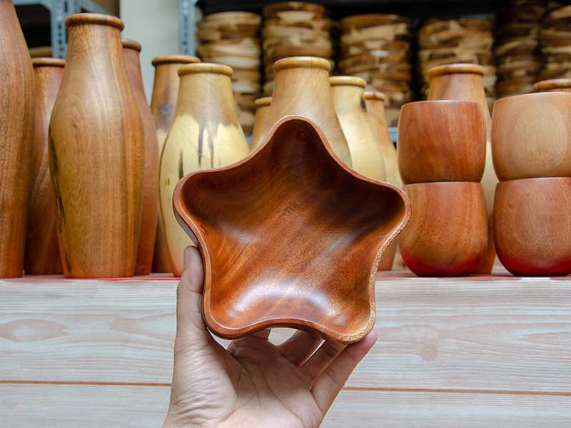 Tô gỗ hình sao 15x4.5cm || VKU2-T028 38 Tô Hình Sao 15x4.5cm 4