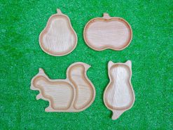 Khay gỗ hình mèo 12x22cm VKU1-079 10 Bo khay trang tri 2