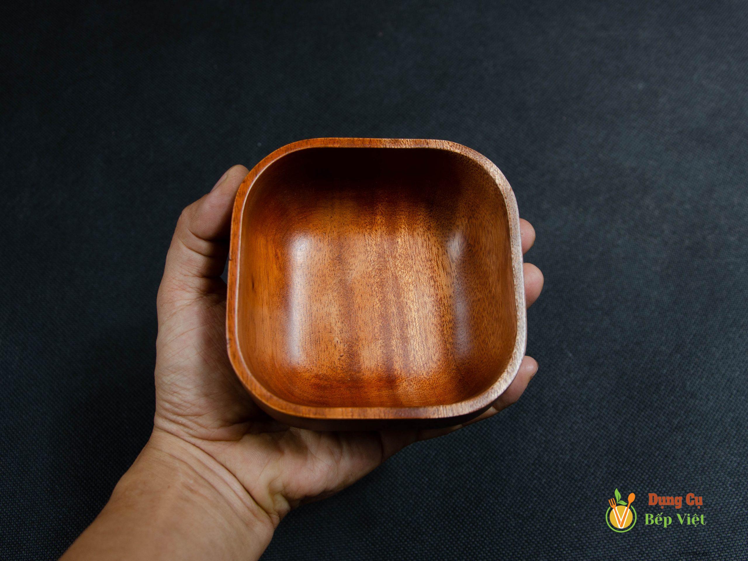 Chén gỗ vuông 10cm 2 Chén gỗ vuông 10cm - Ảnh 2