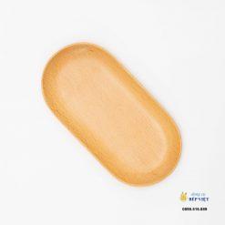 Dĩa gỗ Beech hình Oval 19x9.5x1.5cm