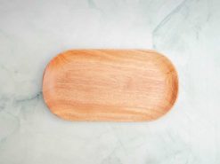 Dĩa ovan 13x24cm - Nâu