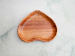 Dĩa trái tim 16x17cm - Nâu