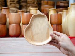 Khay gỗ hình quả lê 14x17.5cm VKU1-077 13 Khay hinh qua le 14x17.5cm42