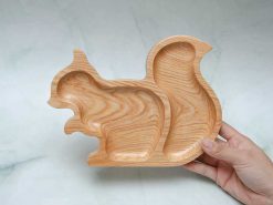 Khay gỗ hình sóc 24x18cm | VKU1-078 15 Khay hinh soc 18x24cm 423