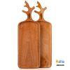 Khay gỗ tay cầm hình sừng nai 14.5x44cm VKU1-072