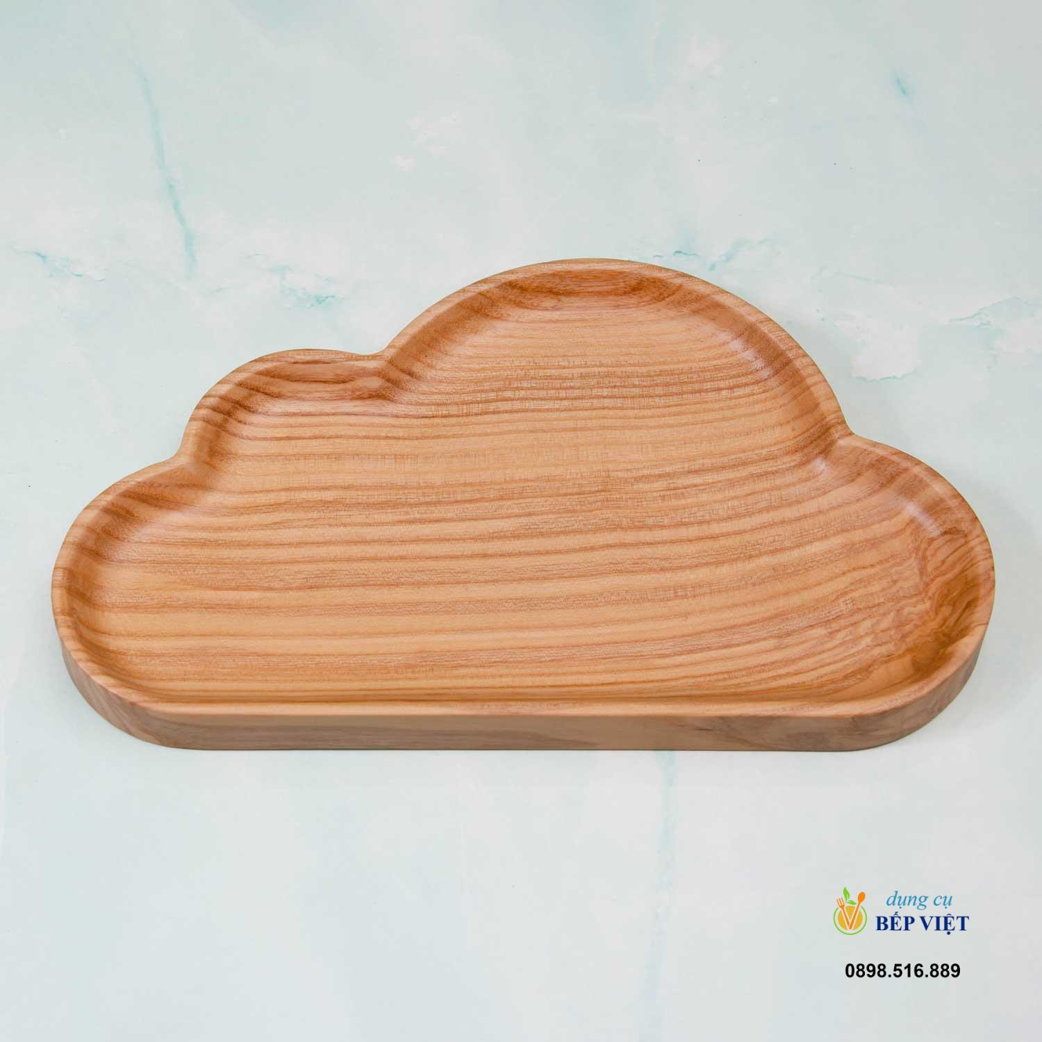 Khay gỗ hình mây 15x25.5cm VKU1-081 1 Khay gỗ hình mây 15x25.5cm VKU1-081