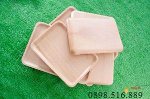 Khay gỗ chữ nhật gỗ Beech nhiều size 9 khay chu nhat 8