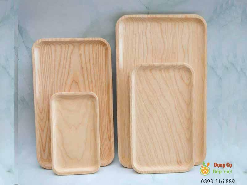 khay gỗ chữ nhật gỗ ash