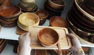 Khay chữ nhật 13x22cm 14 khay go co khe cam 1