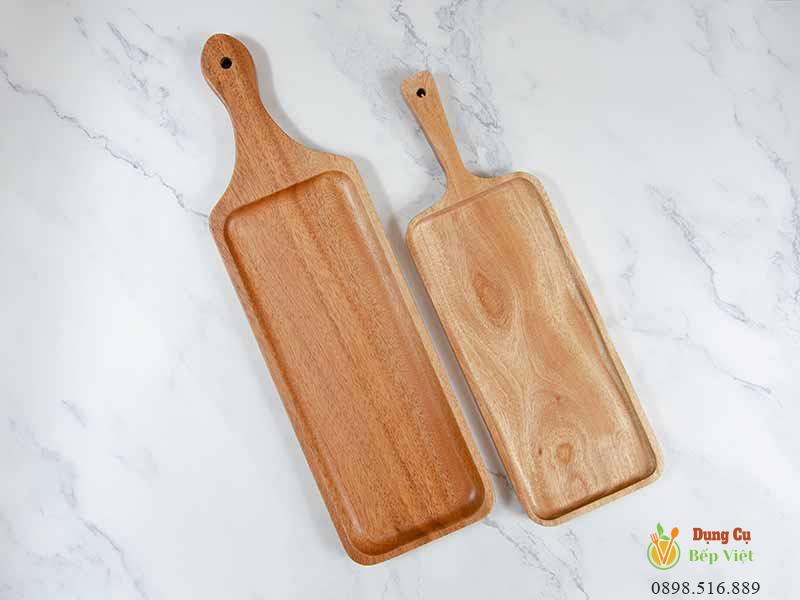 Khay gỗ chữ nhật có tay cầm 38x12cm || VKU1-098 2 Khay gỗ chữ nhật có tay cầm 38x12cm || VKU1-098 - Ảnh 2