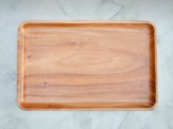 Khay gỗ xà cừ nguyên khối cạnh bo nhiều size 24 Khay chu nhat dai 26x40cm 21