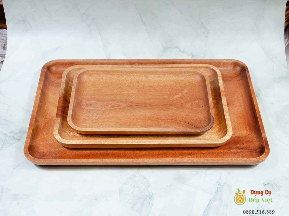 Khay gỗ xà cừ nguyên khối cạnh bo nhiều size 3 Khay gỗ xà cừ nguyên khối cạnh bo nhiều size - Ảnh 3