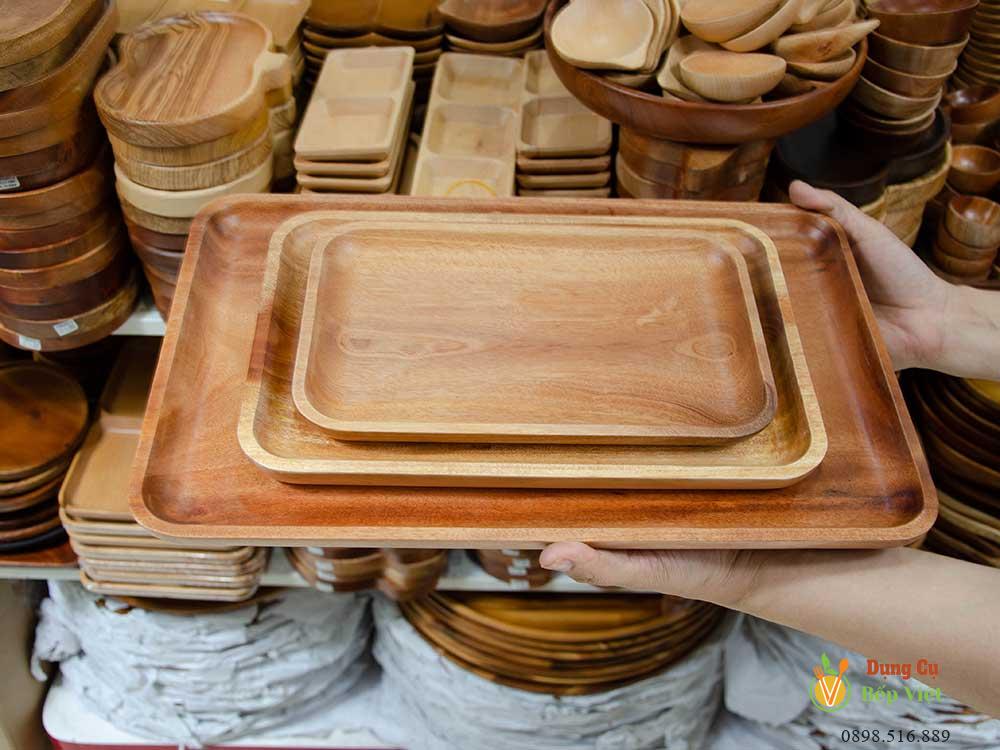 Khay gỗ xà cừ nguyên khối cạnh bo nhiều size 2 Khay gỗ xà cừ nguyên khối cạnh bo nhiều size - Ảnh 2