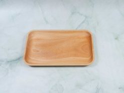 Khay gỗ xà cừ nguyên khối cạnh bo nhiều size 31 VKU1 107 Khay chu nhat 25x16cm eg