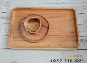 Khay gỗ xà cừ nguyên khối cạnh bo nhiều size 25 khay chu nhat dai 26x40 1