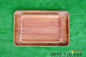 Khay gỗ xà cừ nguyên khối cạnh bo nhiều size 33 khay chu nhat lon 26x40 4