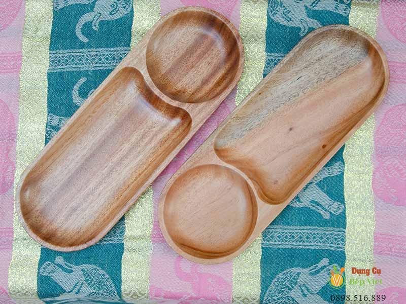 Khay gỗ ovan 2 ngăn 2 Khay gỗ ovan 2 ngăn - Ảnh 2