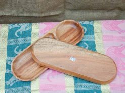 Khay gỗ ovan 2 ngăn 16 VKU1 103 Khay go ovan 2 ngan dai 28x10cm 6