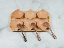 Chén gỗ hình sò 7.5x7cm || VKU2-035 12 VKU2 035 Chen hinh so 7x7.5cm 534