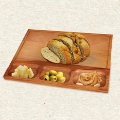 Thớt chữ nhật có 3 ngăn nhỏ 43x33cm 13 A Thot dung hoa qua C5