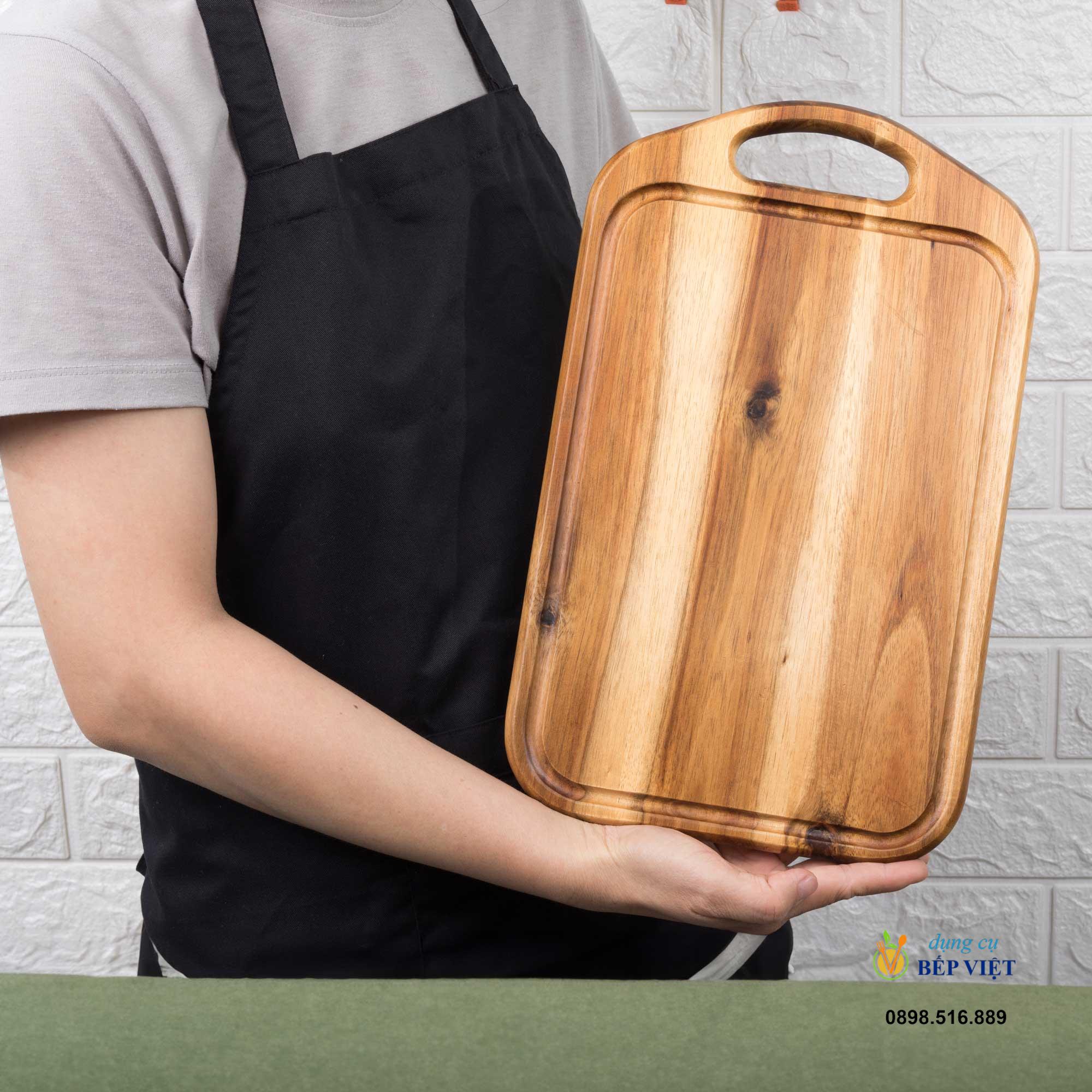 Thớt chữ nhật có quai cầm gỗ tràm 3 Thớt chữ nhật có quai cầm gỗ tràm - Ảnh 3