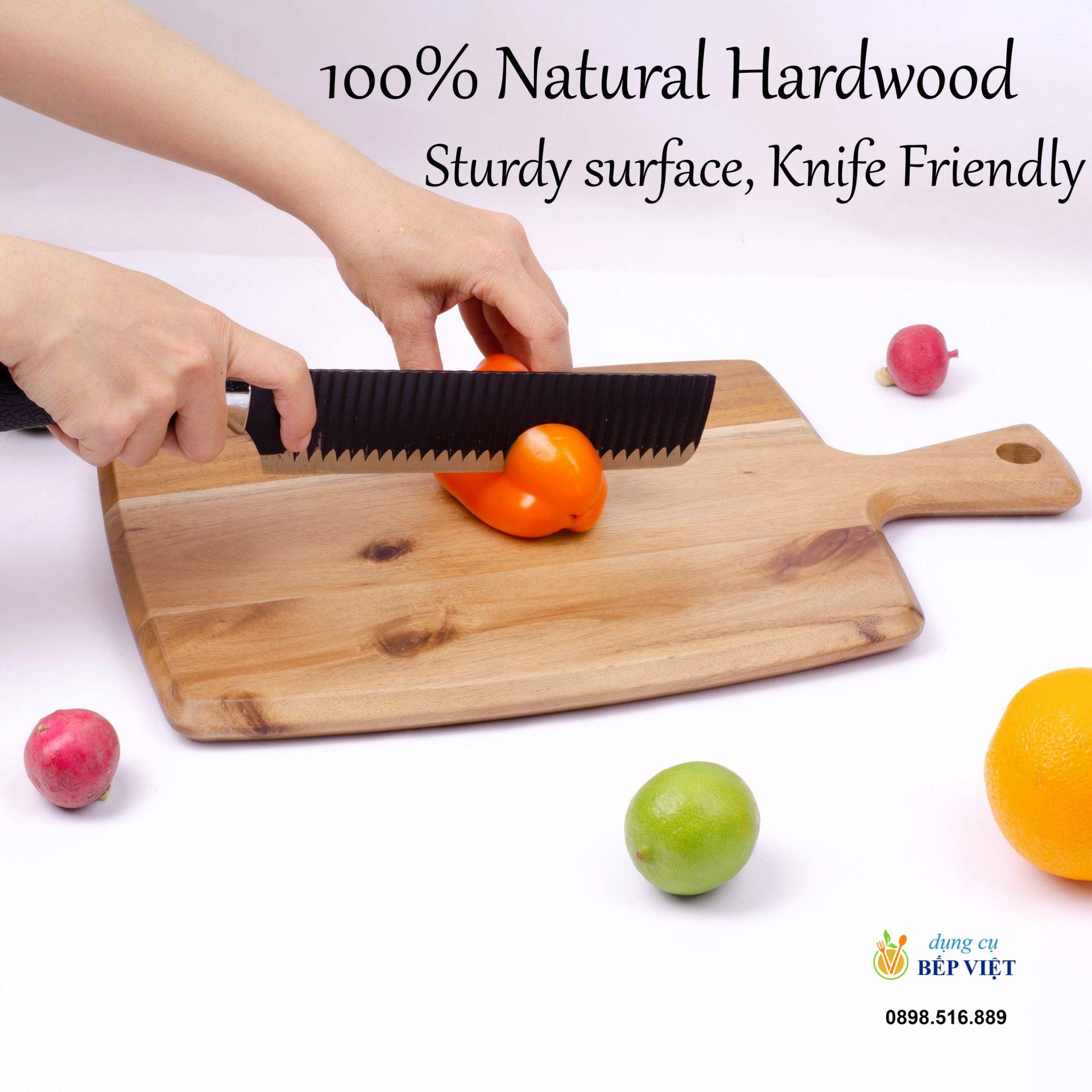 Khay gỗ tay cầm 42.5x25.5cm - Acacia 2 Khay gỗ tay cầm 42.5x25.5cm - Acacia - Ảnh 2