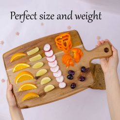 Khay gỗ tay cầm 42.5x25.5cm - Acacia 11 Thot chu nhat tay cam go tram 4