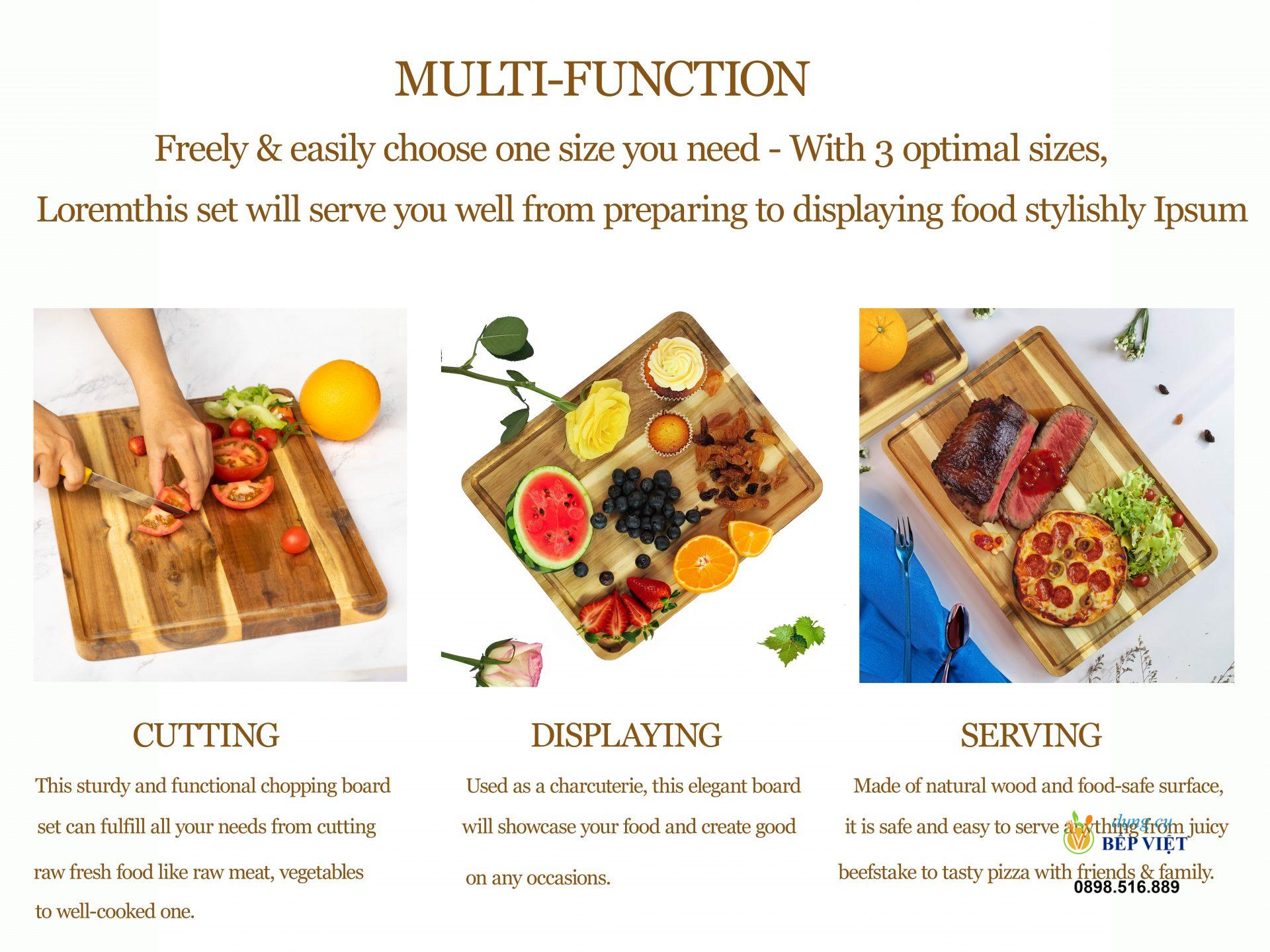 Bộ 3 thớt gỗ tràm chữ nhật 4 Bộ 3 thớt gỗ tràm chữ nhật - Ảnh 4