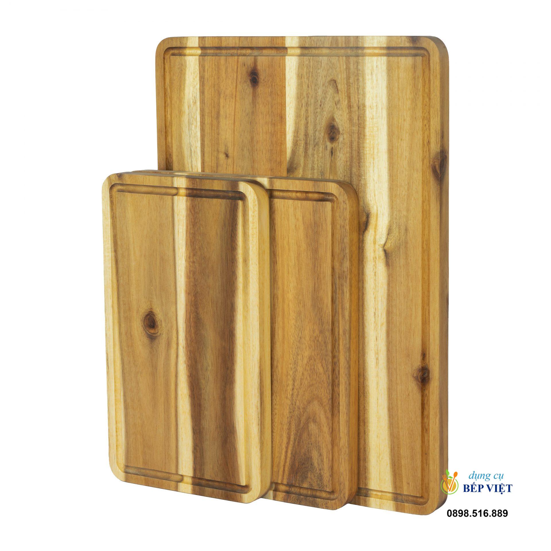 Bộ 3 thớt gỗ tràm chữ nhật 1 Bộ ba thớt gỗ tràm chữ nhật