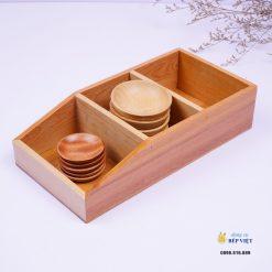 Khay đựng gia vị 3 ngăn 30x15x7cm 8 Khay 3 ngăn