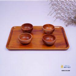 Khay chữ nhật đại (45.5x30x2cm) 11 Khay go