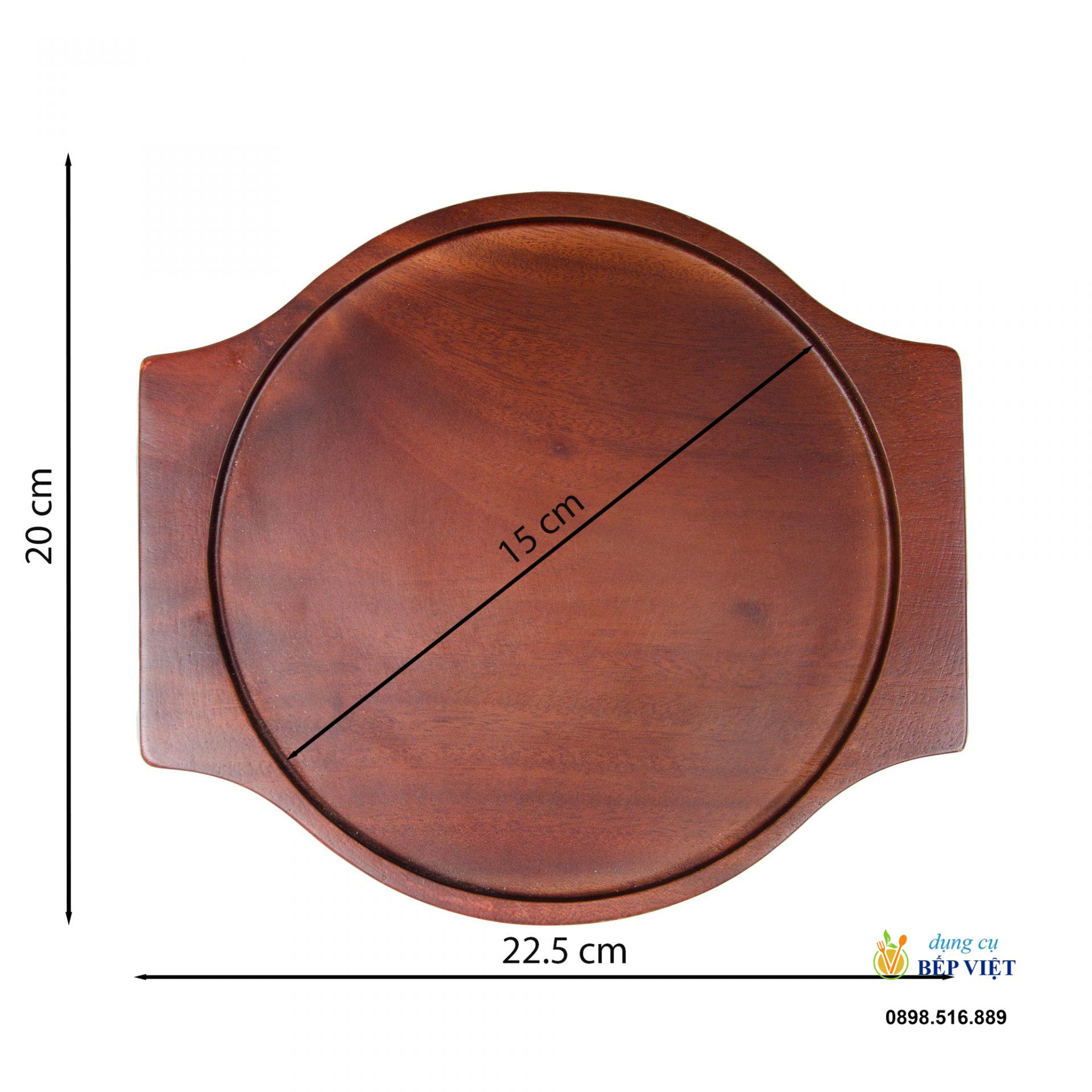 Khay lót chảo bằng gỗ (22.5x20cm) 5 Khay lot chao