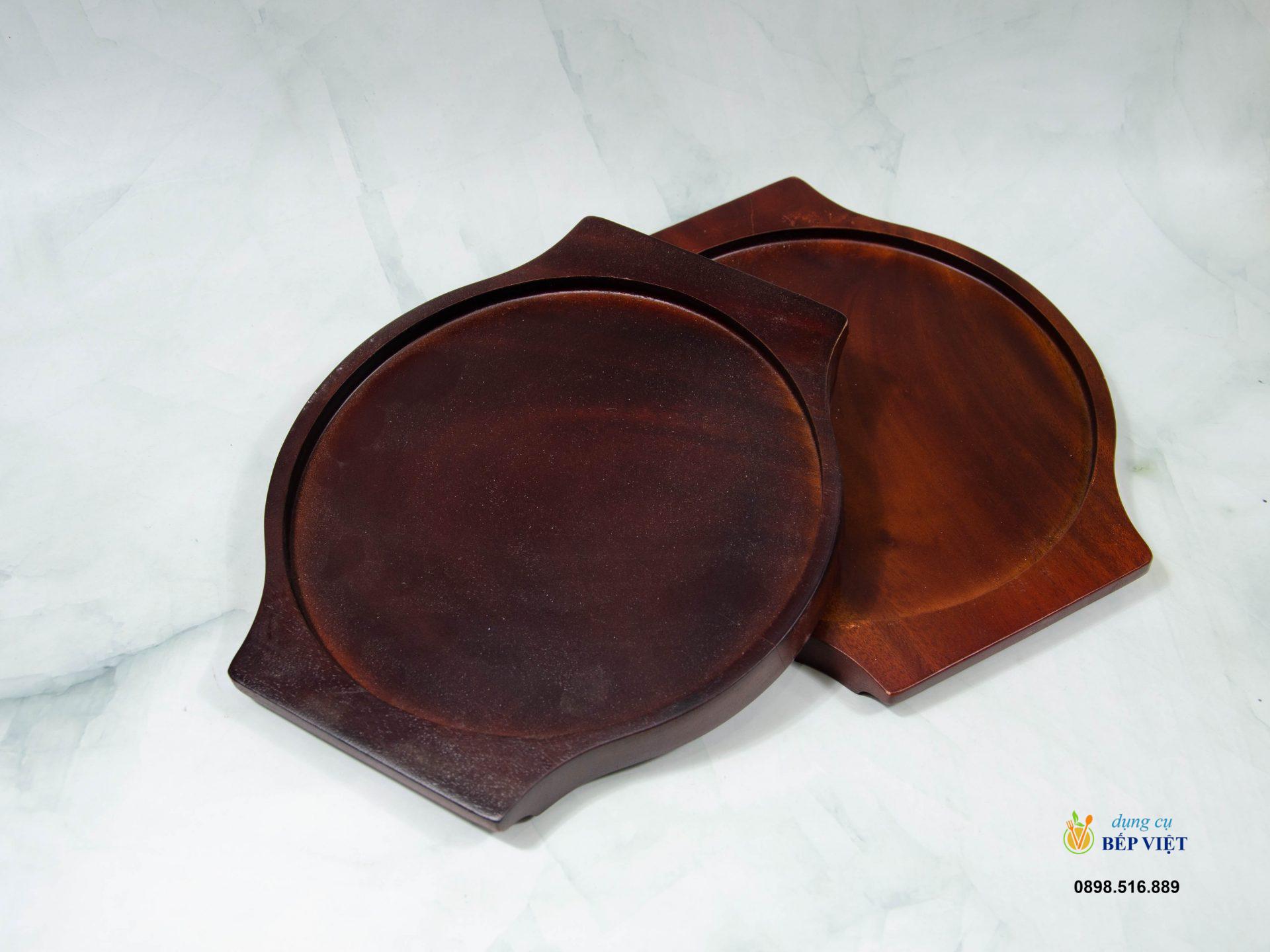 Khay lót chảo bằng gỗ (22.5x20cm) 2 Khay lot chao 22.5x20cm