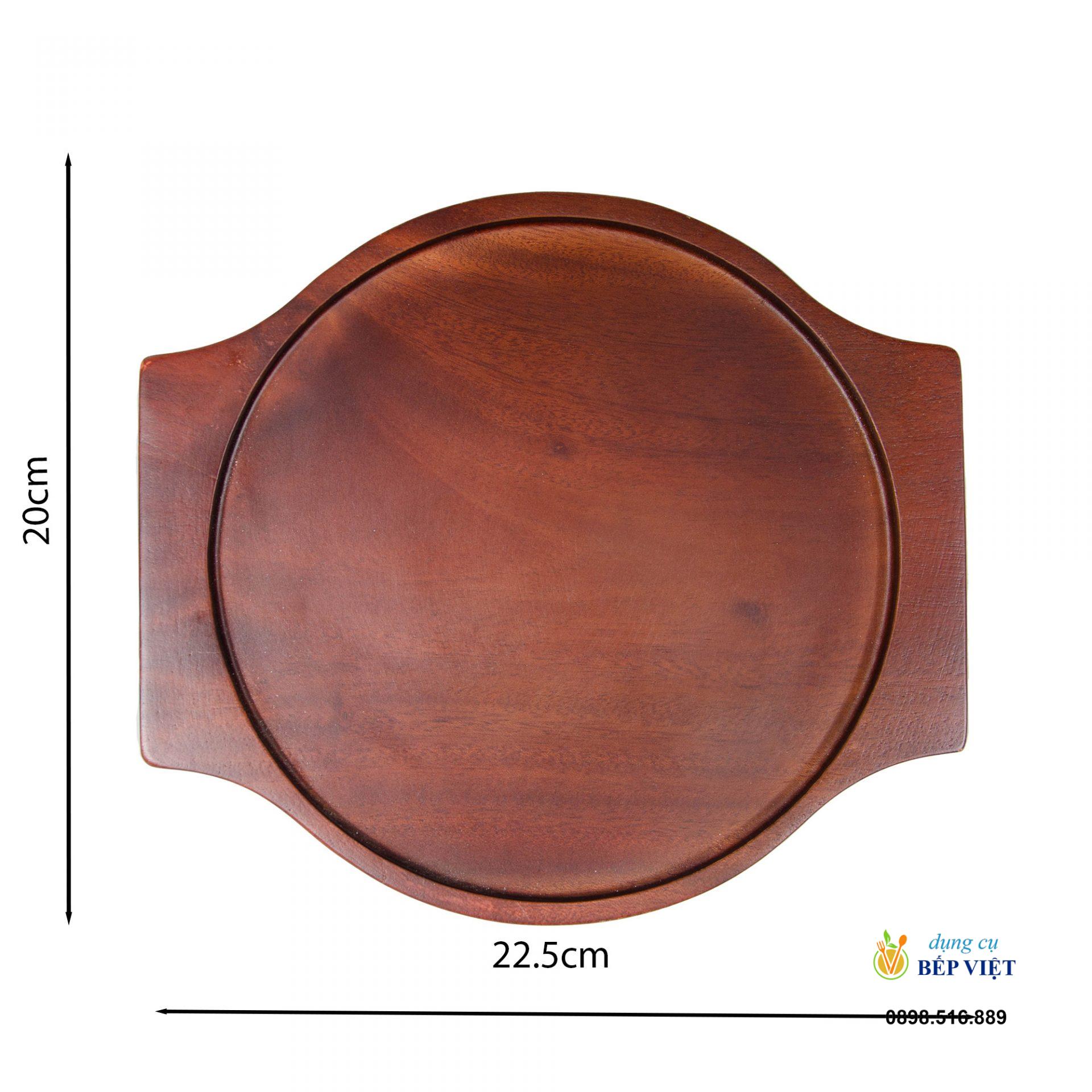 Khay lót chảo bằng gỗ (22.5x20cm) 3 Khay lot chao
