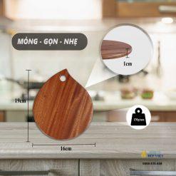 Thớt gỗ hình giọt nước 19x16x1cm
